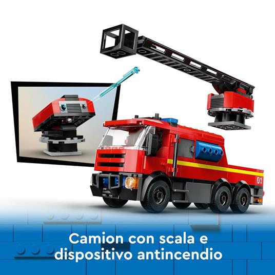 LEGO City 60414 Caserma dei Pompieri e Autopompa con Camion Giocattolo, 6 Minifigure, Cane e Accessori, Gioco per Bambini 6+ - 4