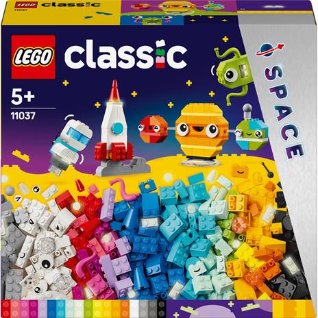 LEGO Classic 11037 Pianeti dello Spazio Creativi Modellino da Costruire di Sistema Solare per Bambini 5+ con Razzo Giocattolo