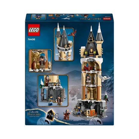 LEGO Harry Potter 76430 Guferia del Castello di Hogwarts, Gioco per Bambini di 8+ Anni con 3 Minifigure e 5 Gufi Giocattolo - 9