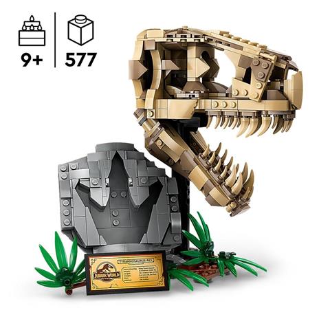 LEGO Jurassic World 76964 Fossili di Dinosauro: Teschio di T. Rex Giocattolo, Giochi per Bambini 9+ con Fossile da Costruire - 3