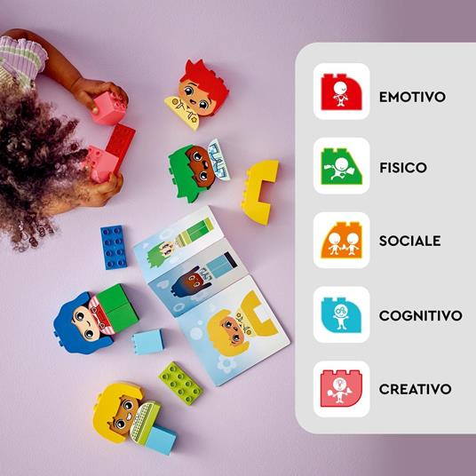 LEGO DUPLO 10415 Forti Sentimenti ed Emozioni, Giochi per Bambini da 1.5 Anni Impilabili con 23 Mattoncini e 4 Personaggi - 3