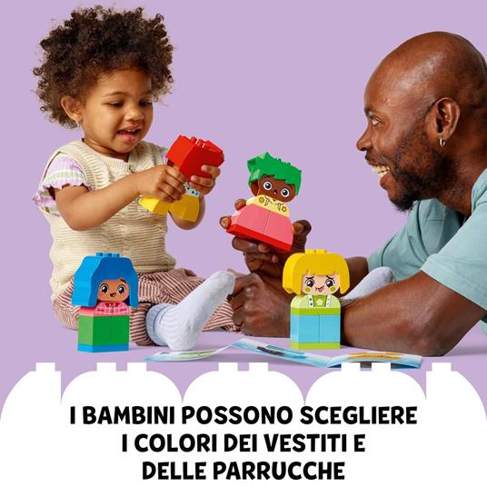LEGO DUPLO 10415 Forti Sentimenti ed Emozioni, Giochi per Bambini da 1.5 Anni Impilabili con 23 Mattoncini e 4 Personaggi - 5
