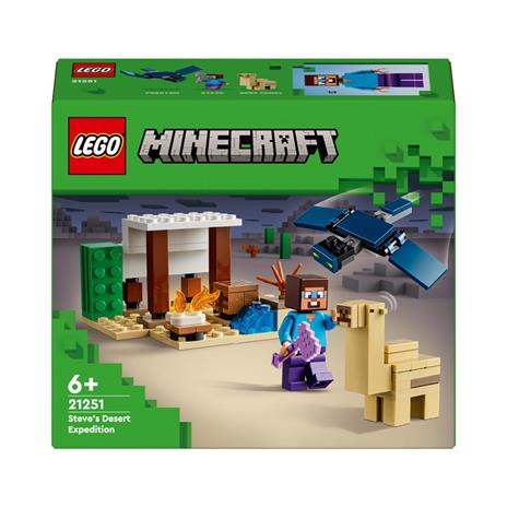 LEGO Minecraft 21251 Spedizione di Steve nel Deserto, Gioco per Bambini di 6+ Anni, Bioma con Casa Giocattolo e Personaggi