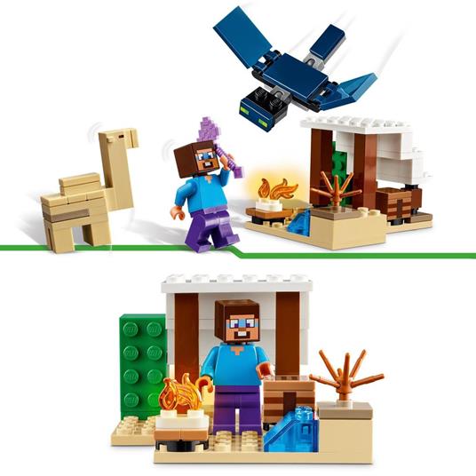 LEGO Minecraft 21251 Spedizione di Steve nel Deserto, Gioco per Bambini di 6+ Anni, Bioma con Casa Giocattolo e Personaggi - 4