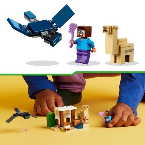 LEGO Minecraft 21251 Spedizione di Steve nel Deserto, Gioco per Bambini di 6+ Anni, Bioma con Casa Giocattolo e Personaggi - 6