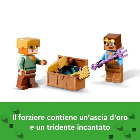 LEGO Minecraft 21252 L'Armeria con Personaggio Alex, Accessori e Armi Giocattolo per Bambini di 7+ Anni e Fan del Videogioco - 6
