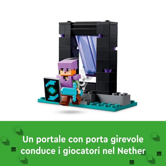 LEGO Minecraft 21252 L'Armeria con Personaggio Alex, Accessori e Armi Giocattolo per Bambini di 7+ Anni e Fan del Videogioco - 5