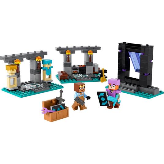 LEGO Minecraft 21252 L'Armeria con Personaggio Alex, Accessori e Armi Giocattolo per Bambini di 7+ Anni e Fan del Videogioco - 7