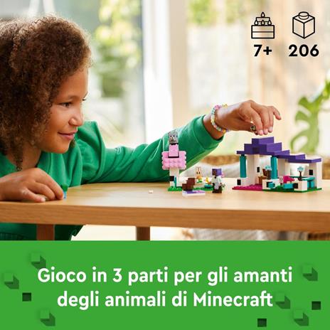 LEGO Minecraft 21253 Il Santuario degli Animali Giocattolo per Bambini e Fan di 7+ Anni con Bioma delle Pianure e Personaggi - 2