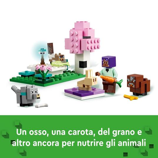 LEGO Minecraft 21253 Il Santuario degli Animali Giocattolo per Bambini e Fan di 7+ Anni con Bioma delle Pianure e Personaggi - 5