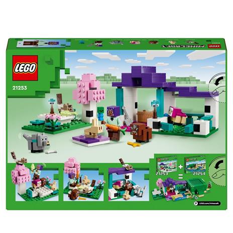 LEGO Minecraft 21253 Il Santuario degli Animali Giocattolo per Bambini e Fan di 7+ Anni con Bioma delle Pianure e Personaggi - 8