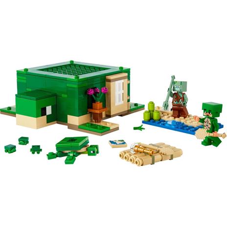 LEGO Minecraft 21254 Beach House della Tartaruga Casa Giocattolo da Costruire per Bambini di 8+ Anni con Personaggi e Animali - 7