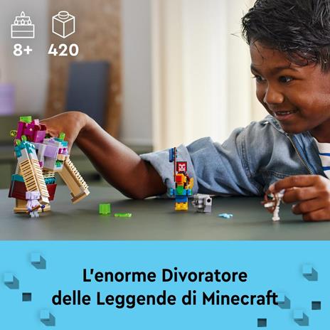 LEGO Minecraft 21257 Legends Resa dei Conti con il Divoratore, Gioco d'Azione per Bambini di 8+ Anni con Personaggi Popolari - 2