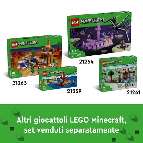 LEGO Minecraft 21263 La Miniera delle Badlands, Modellino da Costruire di Bioma con Personaggi, Giochi Creativi per Bambini 8+ - 8
