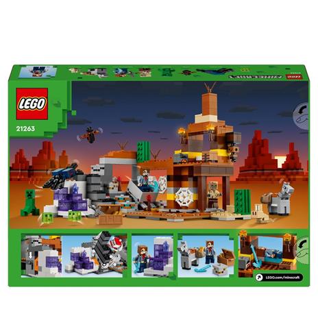 LEGO Minecraft 21263 La Miniera delle Badlands, Modellino da Costruire di Bioma con Personaggi, Giochi Creativi per Bambini 8+ - 10