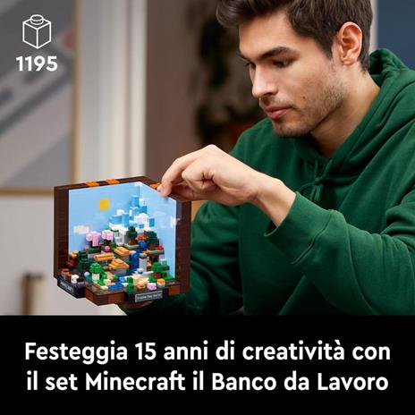 LEGO Minecraft 21265 Banco da Lavoro, Modellino da Costruire per il 15° Anniversario del Videogioco, Regalo per Fan Adulti - 2