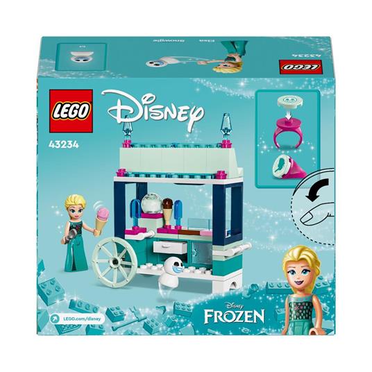 LEGO Disney Princess 43234 Le Delizie al Gelato di Elsa Frozen, Carretto dei Gelati delle Principesse, Giochi per Bambini 5+ - 8