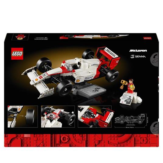 LEGO Icons 10330 McLaren MP4/4 e Ayrton Senna, Modellino da Costruire di Auto da Corsa F1 con Minifigure, Regalo per Adulti - 8