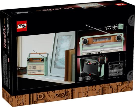 LEGO Icons 10334 la Radio Vintage, Kit Modellismo per Adulti, Replica Anni 70, Idea Regalo per Uomo o Donna da Collezione - 7