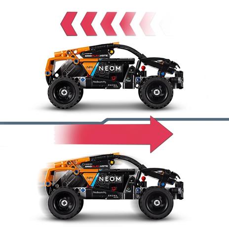 LEGO Technic 42166 NEOM McLaren Extreme E Race Car, Macchina Giocattolo con Funzione Pull-Back, Giochi per Bambini di 7+ Anni - 5