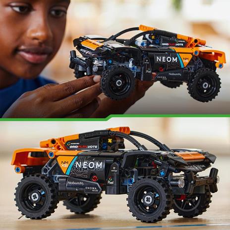 LEGO Technic 42166 NEOM McLaren Extreme E Race Car, Macchina Giocattolo con Funzione Pull-Back, Giochi per Bambini di 7+ Anni - 6