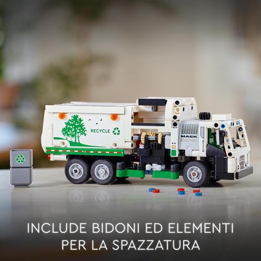 LEGO Technic 42167 Camion della Spazzatura Mack LR Electric, Veicolo Giocattolo Raccolta Rifiuti, Gioco per Bambini 8+ Anni - 5