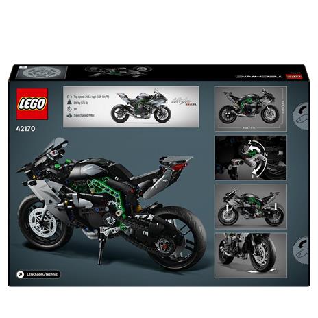 LEGO Technic 42170 Motocicletta Kawasaki Ninja H2R Giochi per Bambini 10+ Modellino di Moto Giocattolo in Scala da Costruire - 8