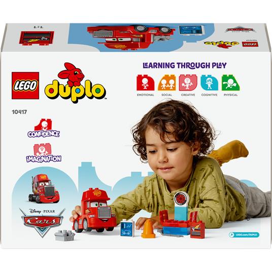 LEGO LEGO DUPLO Disney e Pixar 10417 Mack al Circuito Giochi per Bambini di 2+ Anni con Camion Giocattolo Rosso da Costruire - 9