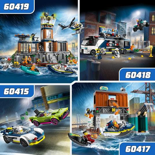 LEGO City 60415 Inseguimento della Macchina da Corsa, 2 Modellini di Auto della Polizia, Giocattolo per Bambini di 6+ Anni - 6