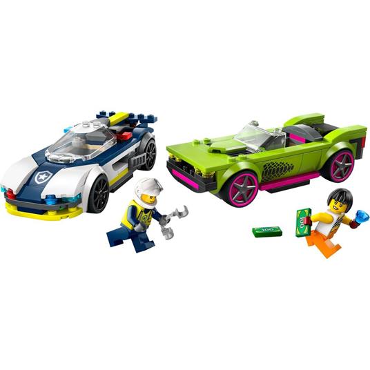 LEGO City 60415 Inseguimento della Macchina da Corsa, 2 Modellini di Auto della Polizia, Giocattolo per Bambini di 6+ Anni - 7