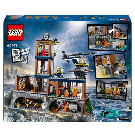 LEGO City 60419 Prigione sull’Isola della Polizia, Giocattolo ricco di Funzioni con Elicottero, Barca, Gommone e 7 Minifigure - 7