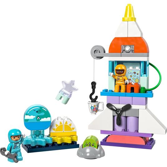 LEGO DUPLO 10422 Avventura dello Space Shuttle 3 in 1, Astronave Giocattolo Didattica, Gioco Educativo per Bambini di 3+ Anni - 6
