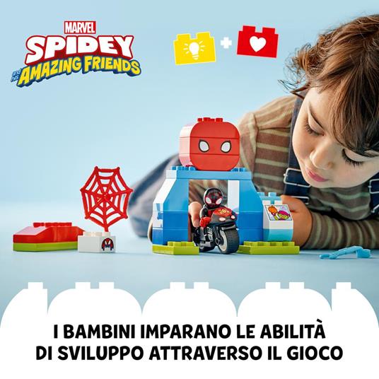 LEGO DUPLO Marvel 10424 L’Avventura in Moto di Spin, Gioco Educativo per Bambini 2+ con Moto Gicattolo, Set Serie TV Spidey - 2
