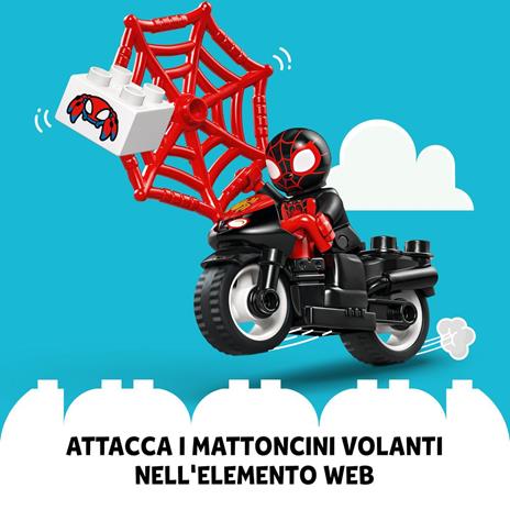 LEGO DUPLO Marvel 10424 L’Avventura in Moto di Spin, Gioco Educativo per Bambini 2+ con Moto Gicattolo, Set Serie TV Spidey - 6