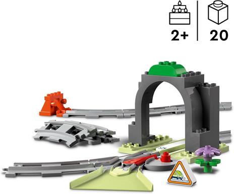LEGO DUPLO 10425 Pack di Espansione Tunnel e Binari Ferroviari, Giochi Educativi per Bambini 2+, Elementi Creativi per Pista - 2