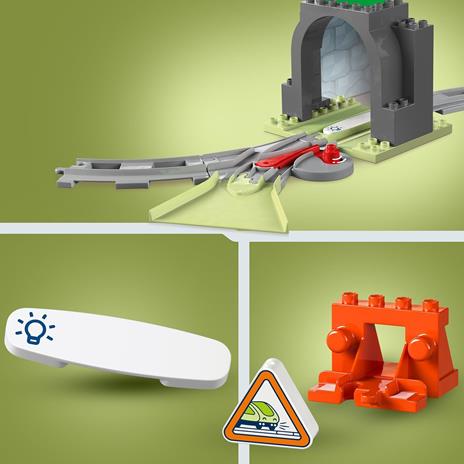 LEGO DUPLO 10425 Pack di Espansione Tunnel e Binari Ferroviari, Giochi Educativi per Bambini 2+, Elementi Creativi per Pista - 4