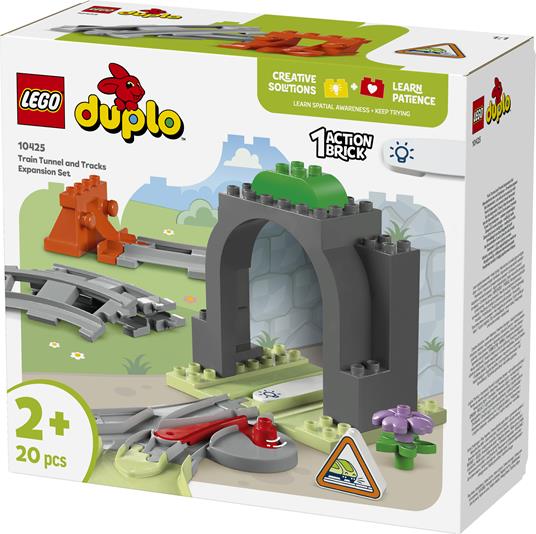 LEGO DUPLO 10425 Pack di Espansione Tunnel e Binari Ferroviari, Giochi Educativi per Bambini 2+, Elementi Creativi per Pista - 8