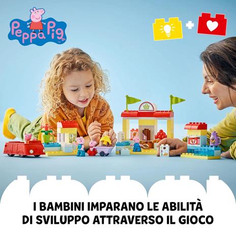 LEGO DUPLO 10434 Il Supermercato di Peppa Pig con Macchina Giocattolo e Negozio da Costruire, Giochi Educativi per Bambini 2+ - 2