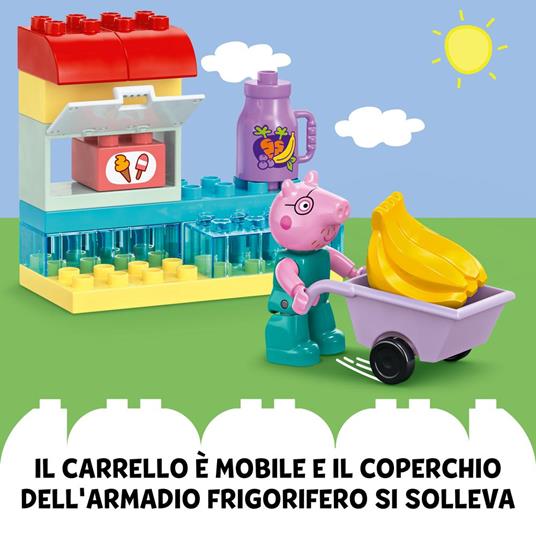 LEGO DUPLO 10434 Il Supermercato di Peppa Pig con Macchina Giocattolo e Negozio da Costruire, Giochi Educativi per Bambini 2+ - 5