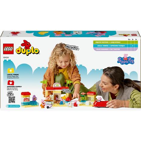 LEGO DUPLO 10434 Il Supermercato di Peppa Pig con Macchina Giocattolo e Negozio da Costruire, Giochi Educativi per Bambini 2+ - 9