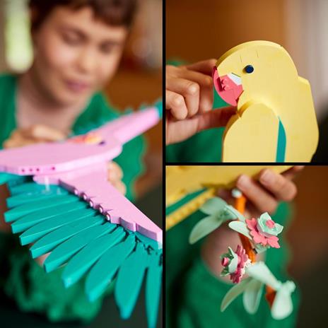 LEGO Art 31211 Collezione Animali – Pappagalli Ara, Decorazione da Parete per Casa, Idea Regalo per Adulti o per Anniversario - 5