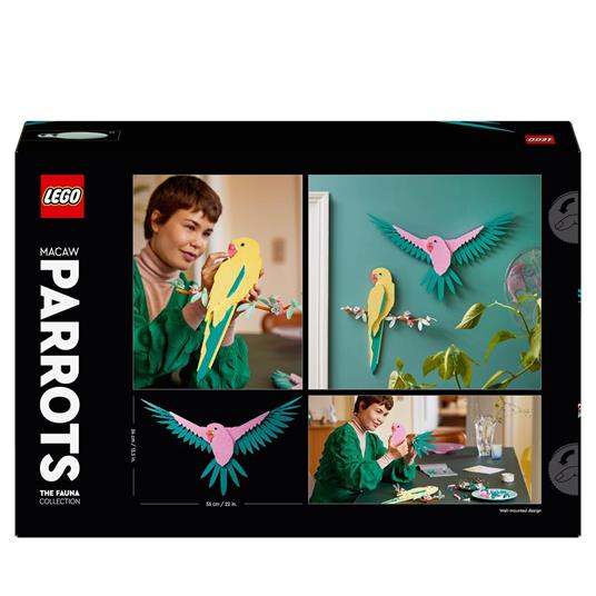 LEGO Art 31211 Collezione Animali – Pappagalli Ara, Decorazione da Parete per Casa, Idea Regalo per Adulti o per Anniversario - 8