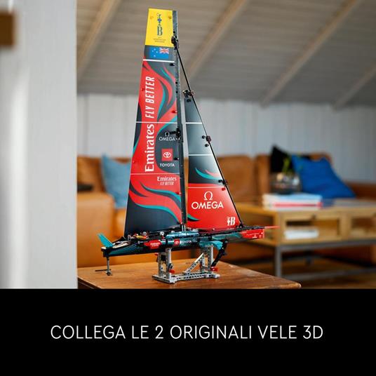 LEGO Technic 42174 Emirates Team New Zealand AC75, Modellino di Barca a Vela da Costruire per Adulti, Regalo per Uomo o Donna - 3
