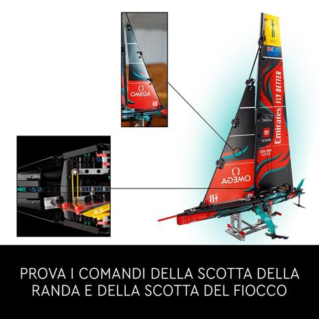 LEGO Technic 42174 Emirates Team New Zealand AC75, Modellino di Barca a Vela da Costruire per Adulti, Regalo per Uomo o Donna - 5