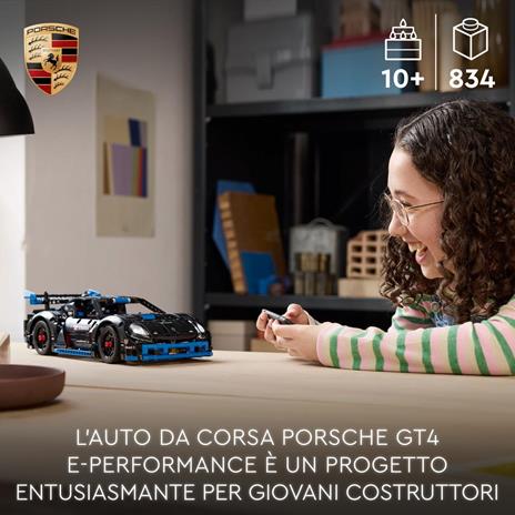 LEGO Technic 42176 Auto da Corsa Porsche GT4 e-Performance, Macchina Giocattolo Telecomandata Bambini 10+, Auto da Costruire - 2
