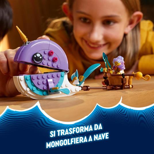 LEGO DREAMZzz 71472 La Mongolfiera-Narvalo di Izzie Animali Marini Giocattolo e Balena Trasformabile Salva Bunchu dal Mostro - 4