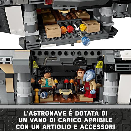 LEGO Star Wars 75374 Onyx Cinder, Astronave Giocattolo dalla Serie TV Skeleton Crew, Giochi per Bambini 10+ con 5 Minifigure - 5