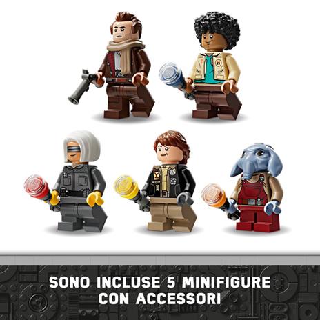 LEGO Star Wars 75374 Onyx Cinder, Astronave Giocattolo dalla Serie TV Skeleton Crew, Giochi per Bambini 10+ con 5 Minifigure - 6