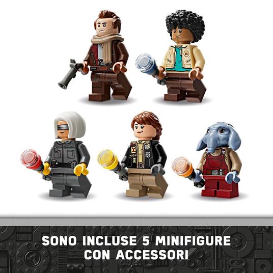 LEGO Star Wars 75374 Onyx Cinder, Astronave Giocattolo dalla Serie TV Skeleton Crew, Giochi per Bambini 10+ con 5 Minifigure - 6