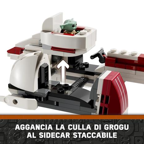 LEGO Star Wars 75378 La Fuga del BARC Speeder, Giocattolo dal Film The Mandalorian, Giochi Bambini 8+ con Grogu (Baby Yoda) - 3